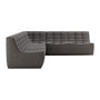N701 5 Seater Modular Corner Sofa - Dark Grey