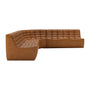 N701 5 Seater Modular Round Corner Sofa - Old Saddle