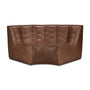N701 Sofa Small Round Modular Corner (90 Degrees) - Chestnut