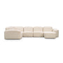 Muse 5 Piece RAF Chaise Modular Sofa - Hyams Sable