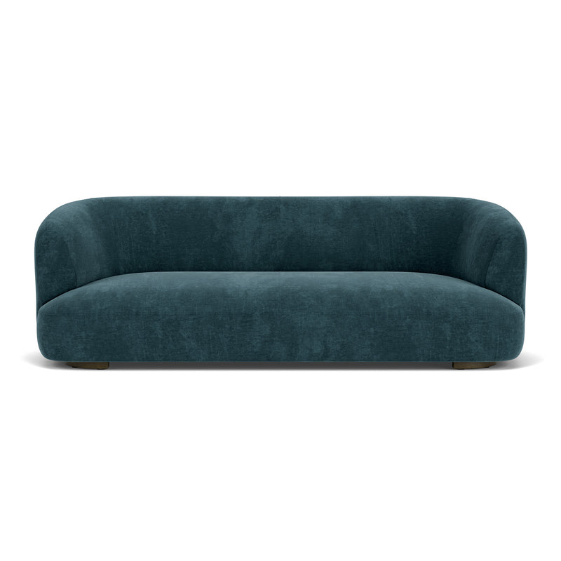 Danny Dust Blue Textured Weave / Dark Walnut