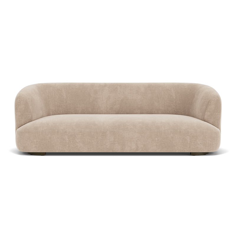 Danny Cream Textured Weave / Dark Walnut