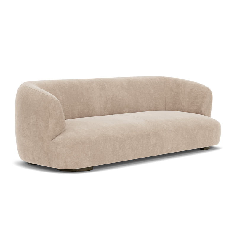 Danny Cream Textured Weave / Dark Walnut