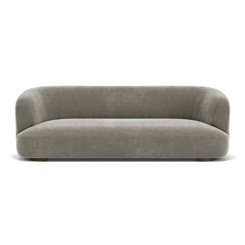 Planet Grey Green Fabric / Dark Walnut