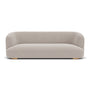 Audrey 3 Seater Sofa - Agnes Brown Textured Weave / Oak