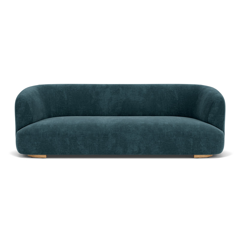 Danny Dust Blue Textured Weave / Oak