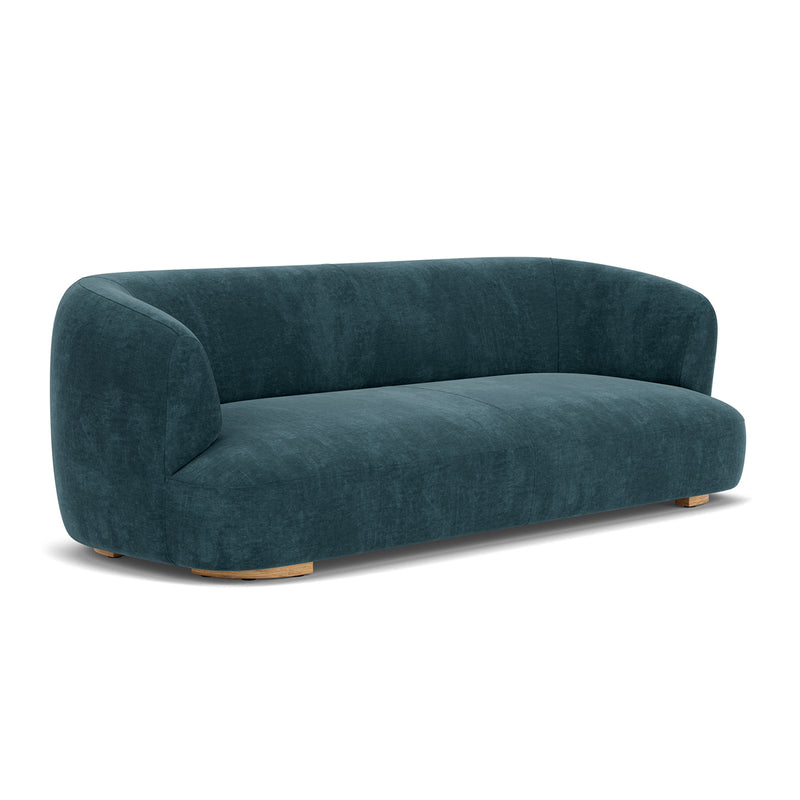 Danny Dust Blue Textured Weave / Oak