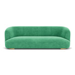 Moss Grass Green Fabric / Oak