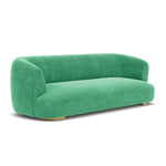 Moss Grass Green Fabric / Oak