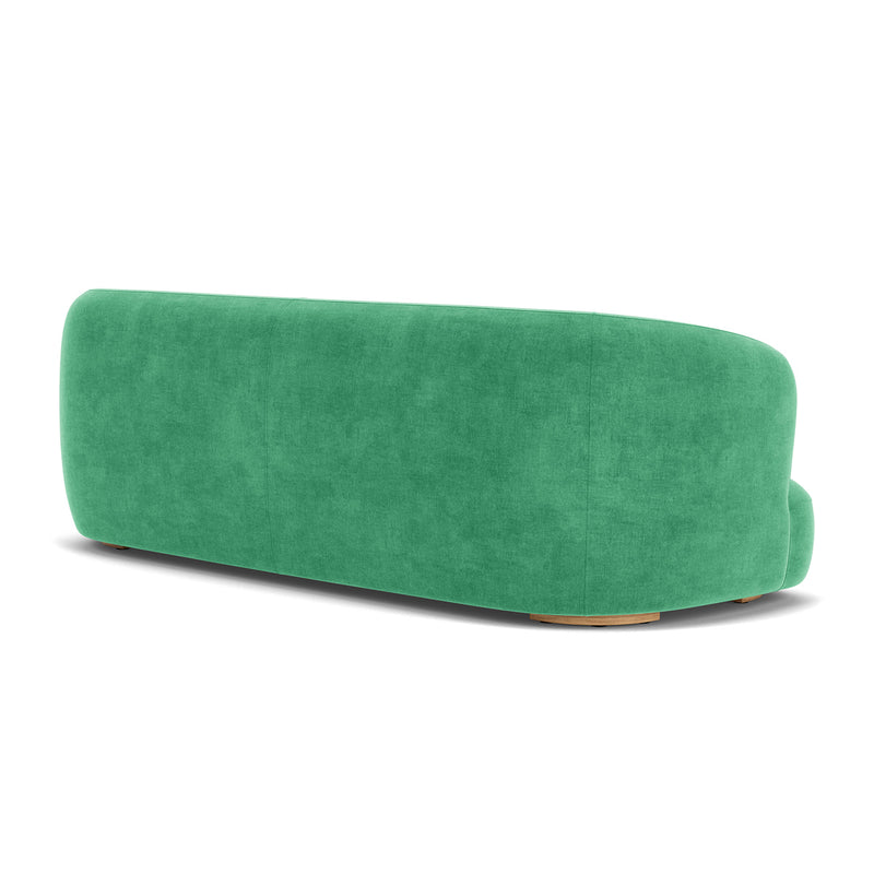 Moss Grass Green Fabric / Oak