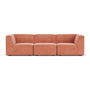 Dane 3 Seater Modular Sofa - Danny Dusty Rose Textured Weave