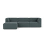 Dane 3 Seater Modular Sofa with Footrest - Form Blue Grey Fabric