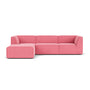 Dane 3 Seater Modular Sofa with Footrest - Firenze Bubblegum Fabric