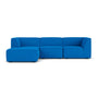 Dane 3 Seater Modular Left Chaise Sofa - Mark Cobalt Blue Weave