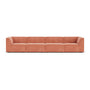 Dane 4 Seater Modular Sofa - Danny Dusty Rose Textured Weave