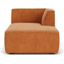 Dane 1 Seater Right Chaise Modular Sofa - Danny Amber Textured Weave