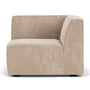 Dane 1 Seater Right Corner Modular Sofa - Danny Cream Textured Weave