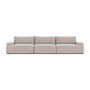 Daphne 3 Seater Modular Sofa - Agnes Brown Textured Weave
