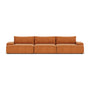 Daphne 3 Seater Modular Sofa - Danny Amber Textured Weave