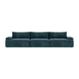 Daphne 3 Seater Modular Sofa - Danny Dust Blue Textured Weave