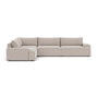 Daphne 4 Seater Modular Left Corner Sofa - Agnes Brown Textured Weave