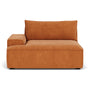 Daphne 1 Seater Left Arm Modular Sofa - Danny Amber Textured Weave