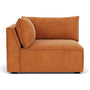 Daphne 1 Seater Left Corner Modular Sofa - Danny Amber Textured Weave