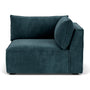 Daphne 1 Seater Right Corner Modular Sofa - Danny Dust Blue Textured Weave