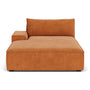 Daphne 1 Seater Left Chaise Modular Sofa - Danny Amber Textured Weave