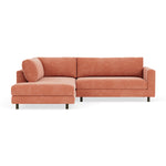 Danny Dusty Rose Textured Weave / Dark Walnut