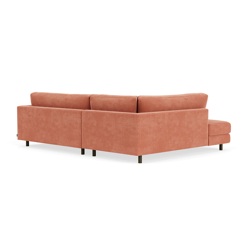Danny Dusty Rose Textured Weave / Dark Walnut