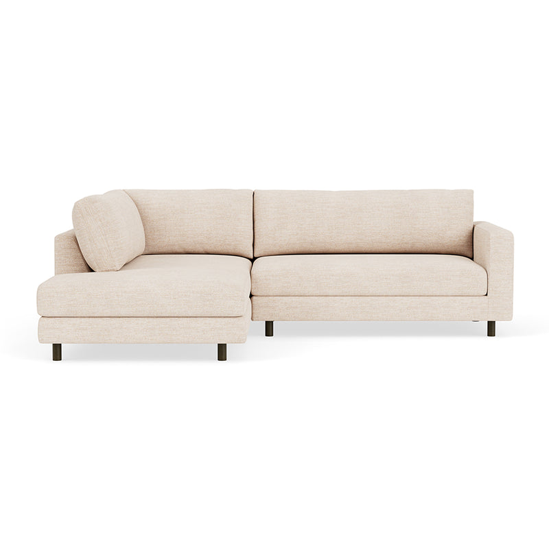 Vega Cream Textured Weave / Dark Walnut