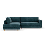 Danny Dust Blue Textured Weave / Oak
