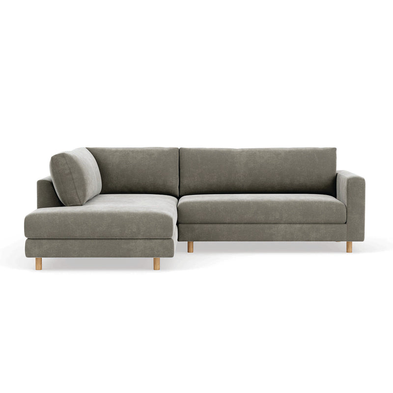 Planet Grey Green Fabric / Oak