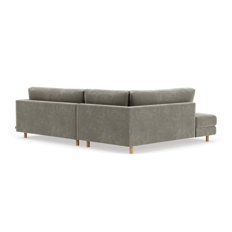 Planet Grey Green Fabric / Oak