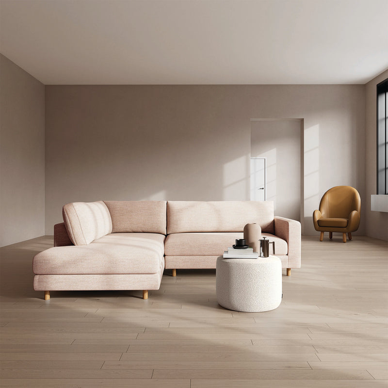 Vega Cream Textured Weave / Oak