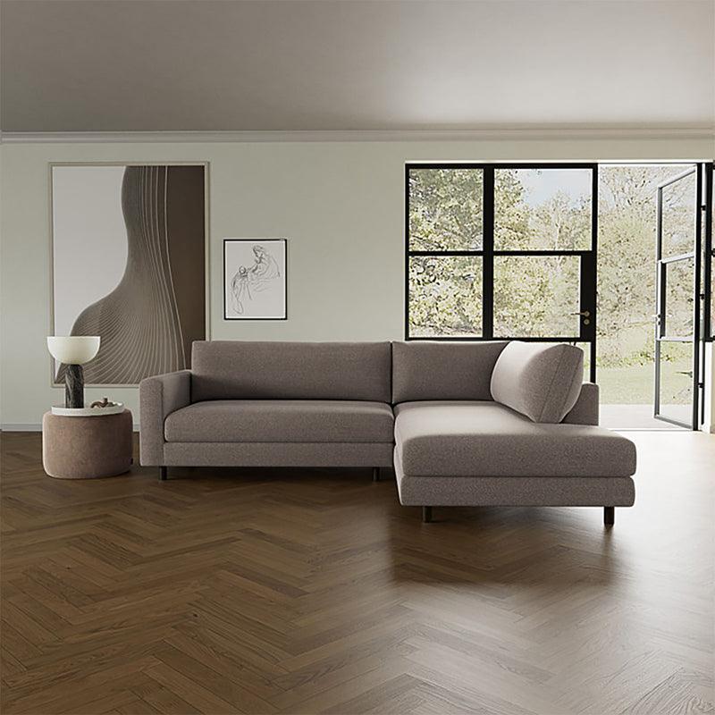 Agnes Brown Textured Weave / Dark Walnut