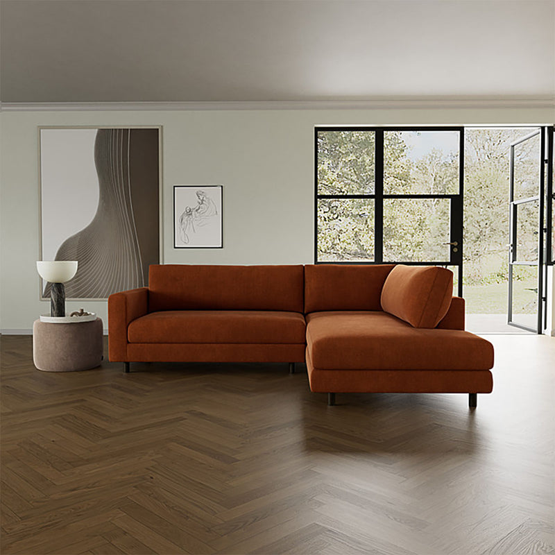 Danny Amber Textured Weave / Dark Walnut