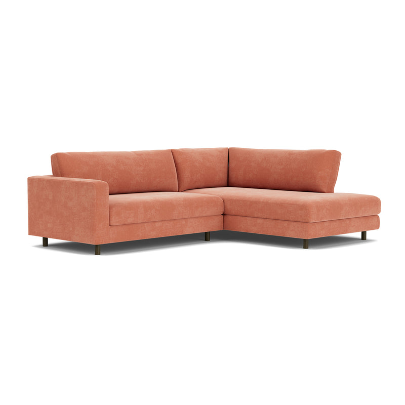 Danny Dusty Rose Textured Weave / Dark Walnut