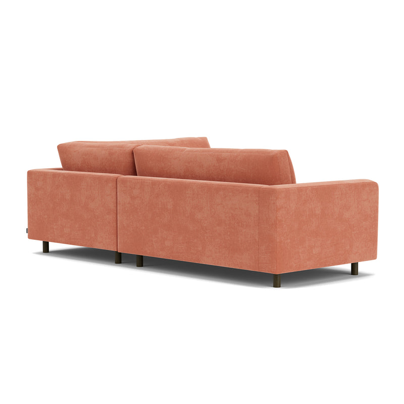 Danny Dusty Rose Textured Weave / Dark Walnut
