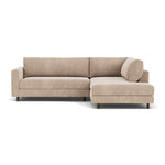 Danny Cream Textured Weave / Dark Walnut