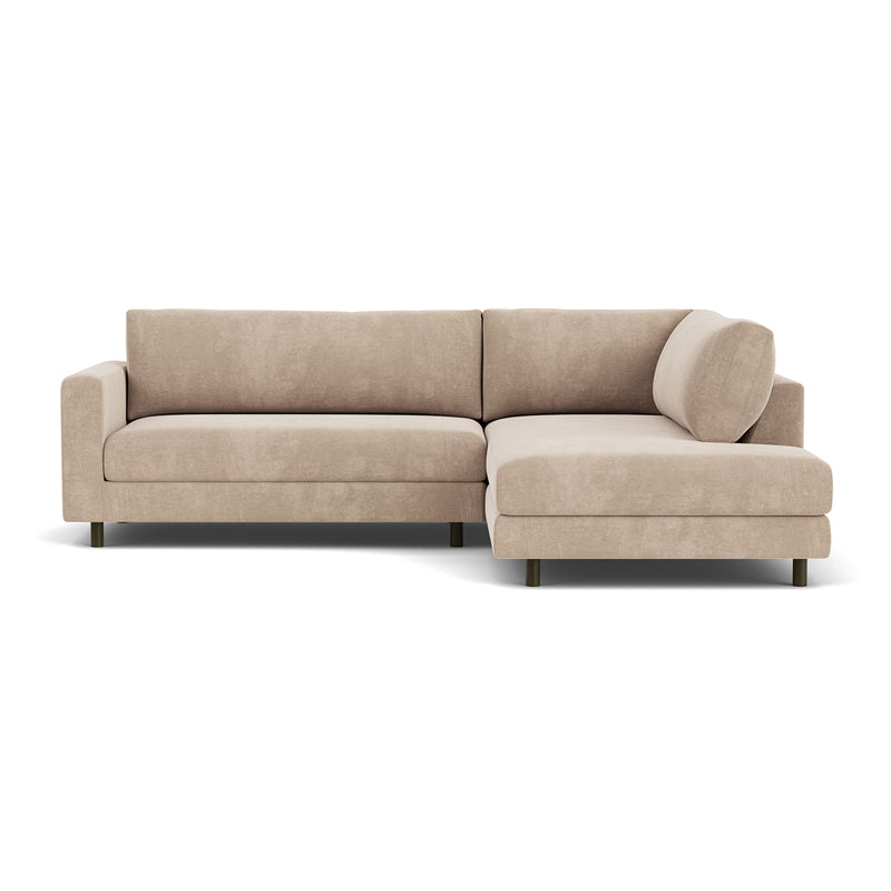 Danny Cream Textured Weave / Dark Walnut