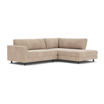 Danny Cream Textured Weave / Dark Walnut