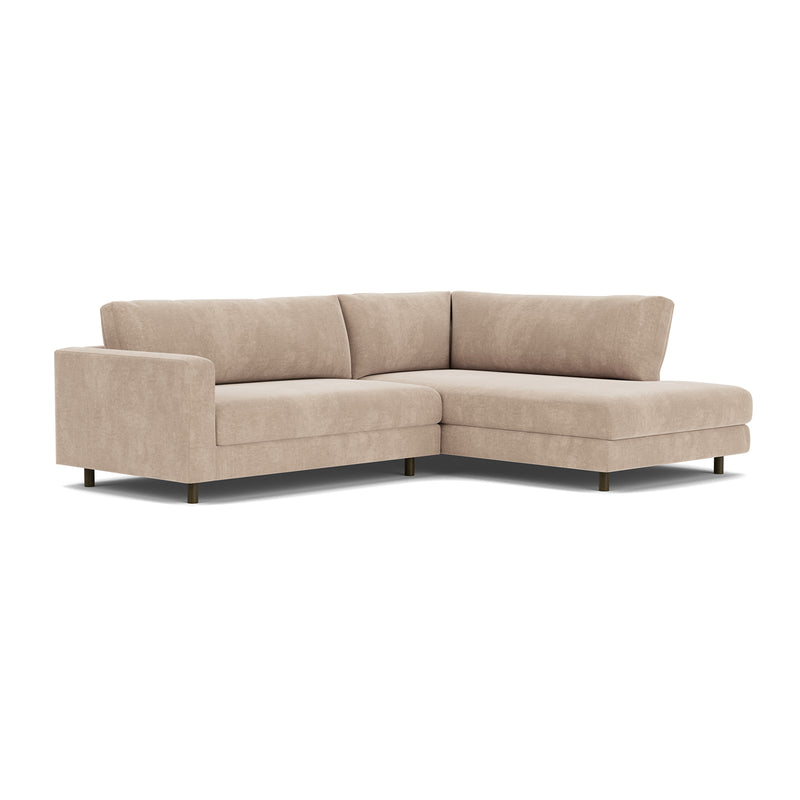 Danny Cream Textured Weave / Dark Walnut