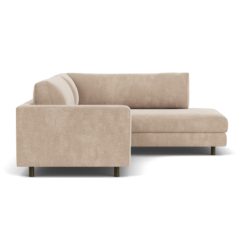 Danny Cream Textured Weave / Dark Walnut