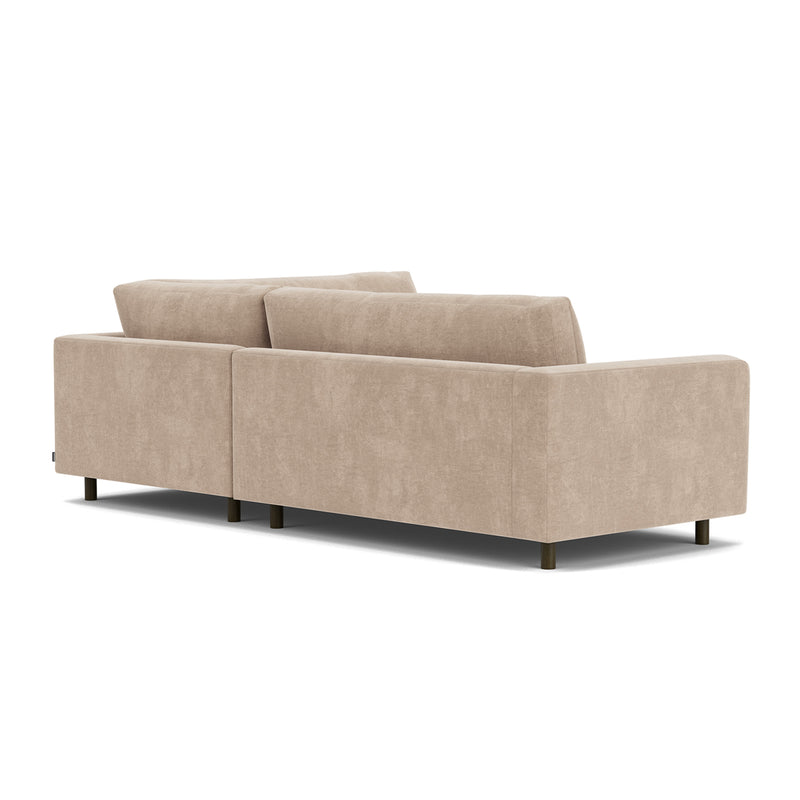 Danny Cream Textured Weave / Dark Walnut