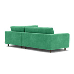 Moss Grass Green Fabric / Dark Walnut