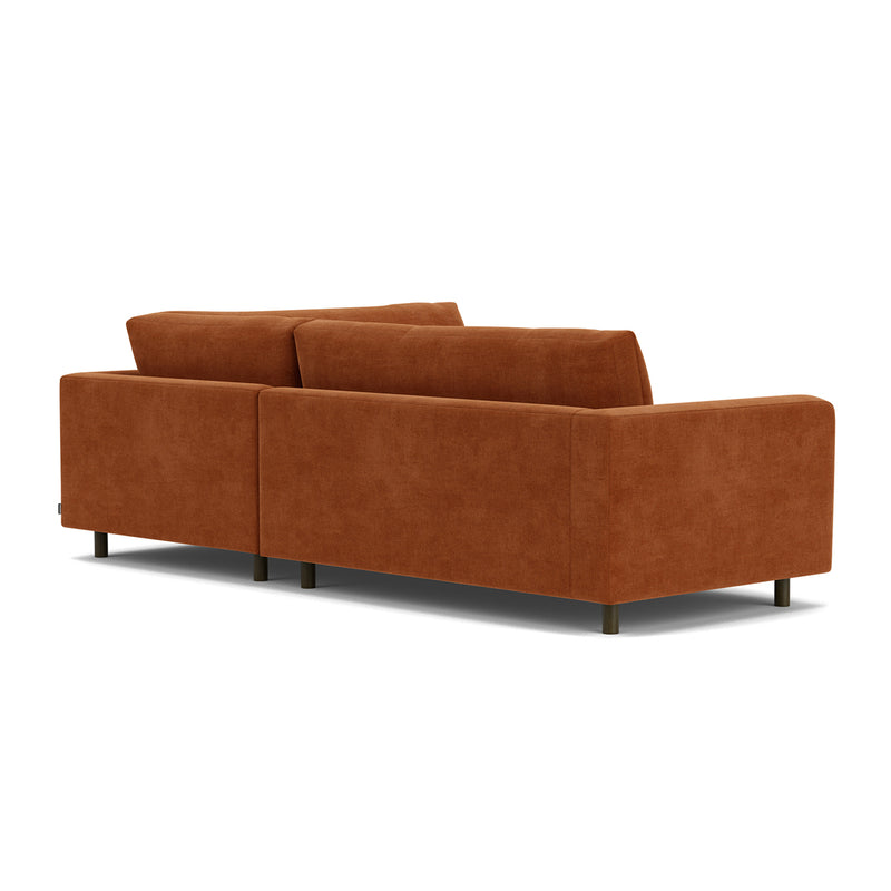 Moss Rust Fabric / Dark Walnut