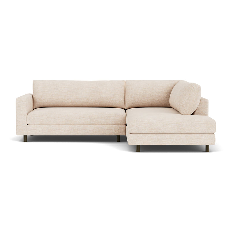 Vega Cream Textured Weave / Dark Walnut