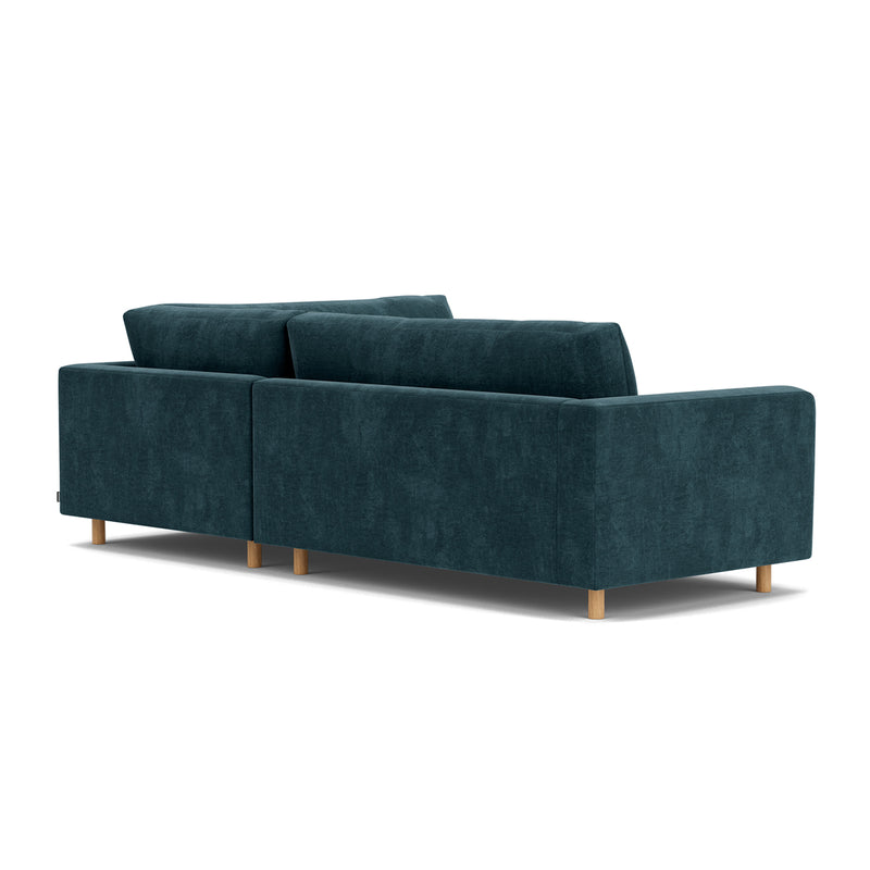Danny Dust Blue Textured Weave / Oak